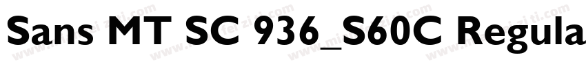 Sans MT SC 936_S60C Regular字体转换